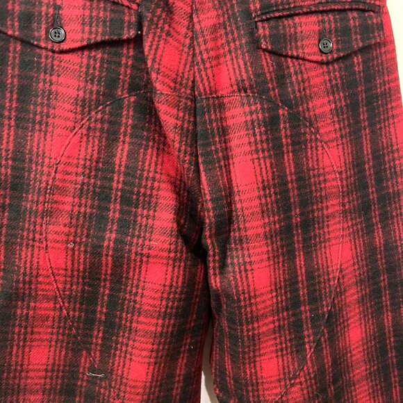 *RARE* Woolrich Vintage Wool Hunting Pants – Red & Black Buffalo Plaid Size 32 - Picture 7 of 9
